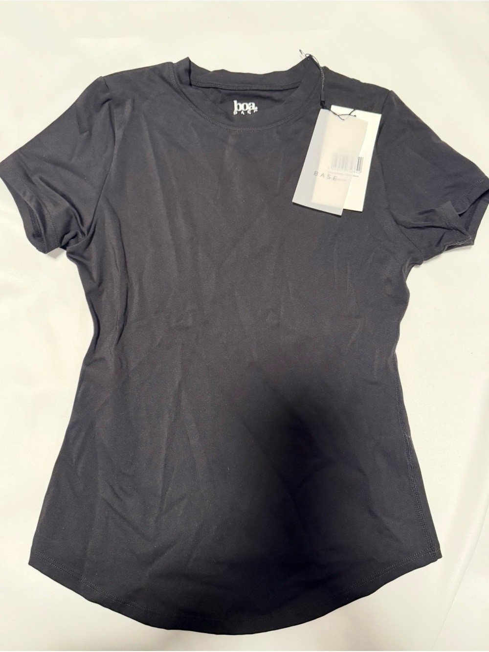 NWT! Boa Base Black Sculpting Crew Neck Tee S